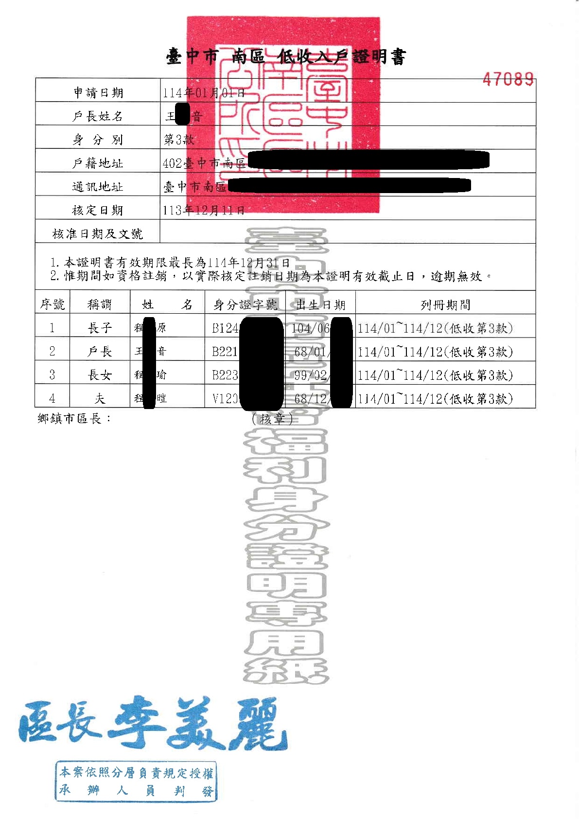 急難救助-弱勢家庭獲得補助